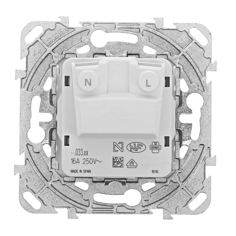 Розетка встраиваемая Systeme Electric Unica без заземления со шторками цвет белый STLM-2004062 - Вид №4