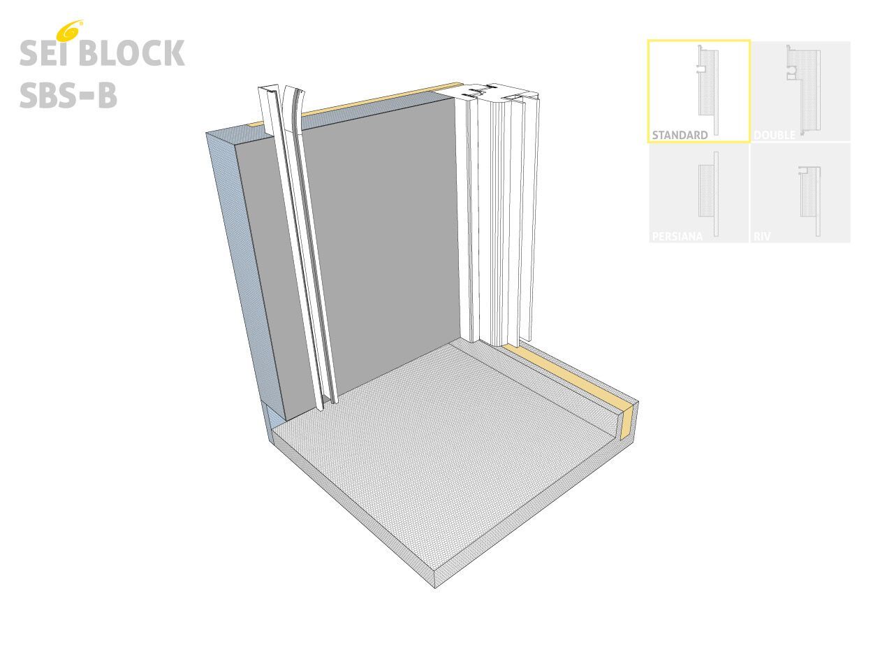 Теплоизоляционное плечо для оконного отсека Sei System SEI BLOCK STANDARD B ARCH-00027250 - Вид №1