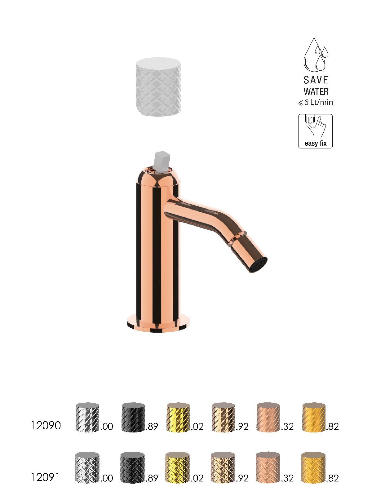 Однорычажный смеситель для биде с автоматическим сливом Rubinetterie Frattini Pepe XLS ARCH-00091461 - Вид №4
