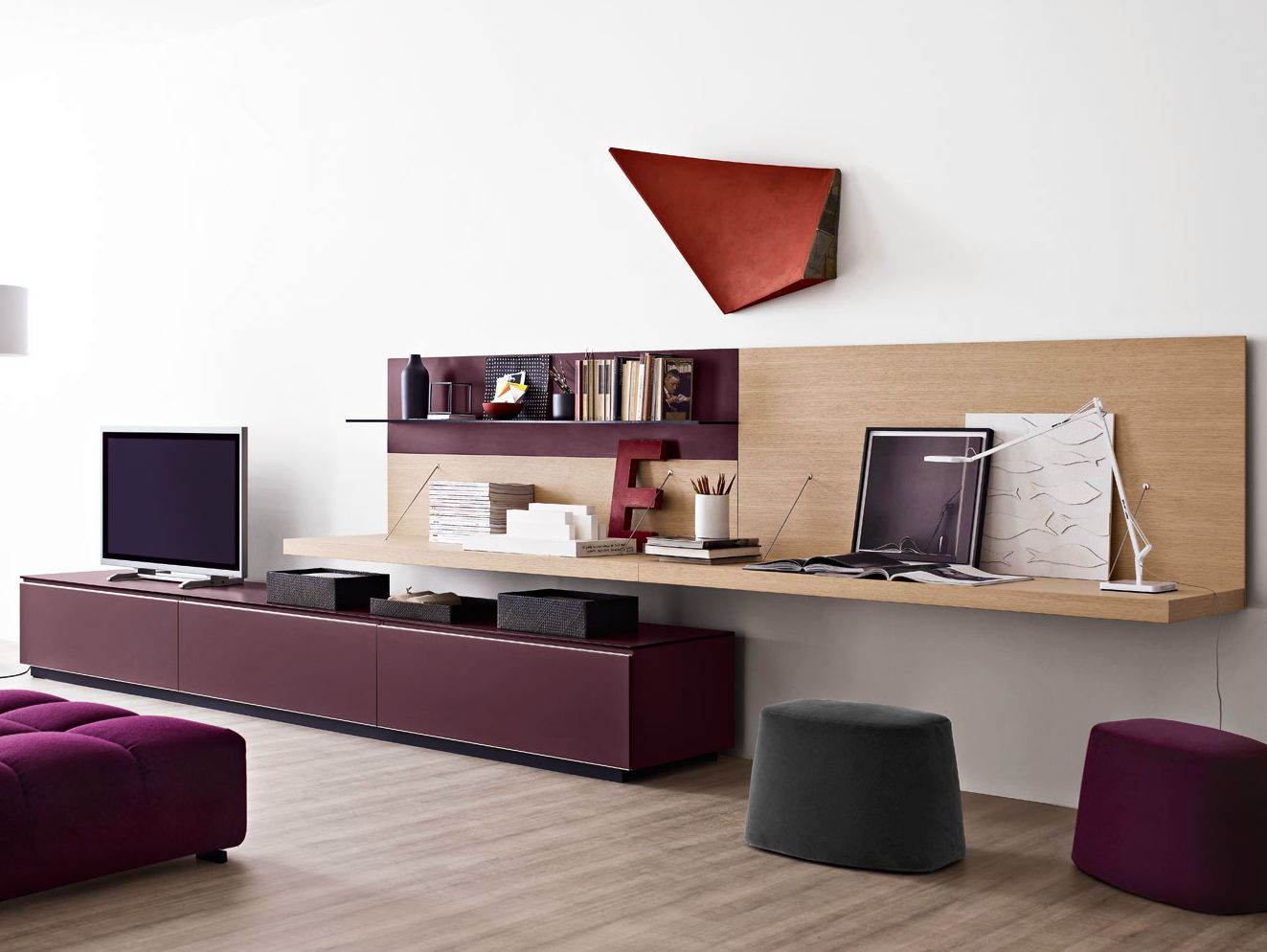 Оборудованная стена с ТВ-стойкой B&B Italia PAB ARCH-00029458 - Вид №6