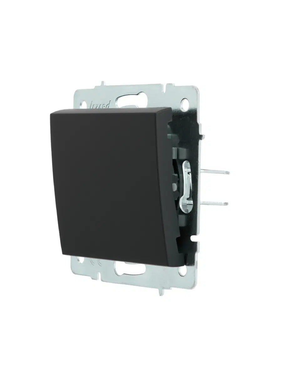 RAIN Выключатель (механизм) без рамки черный LEZARD 703-4288-100 - Вид №1