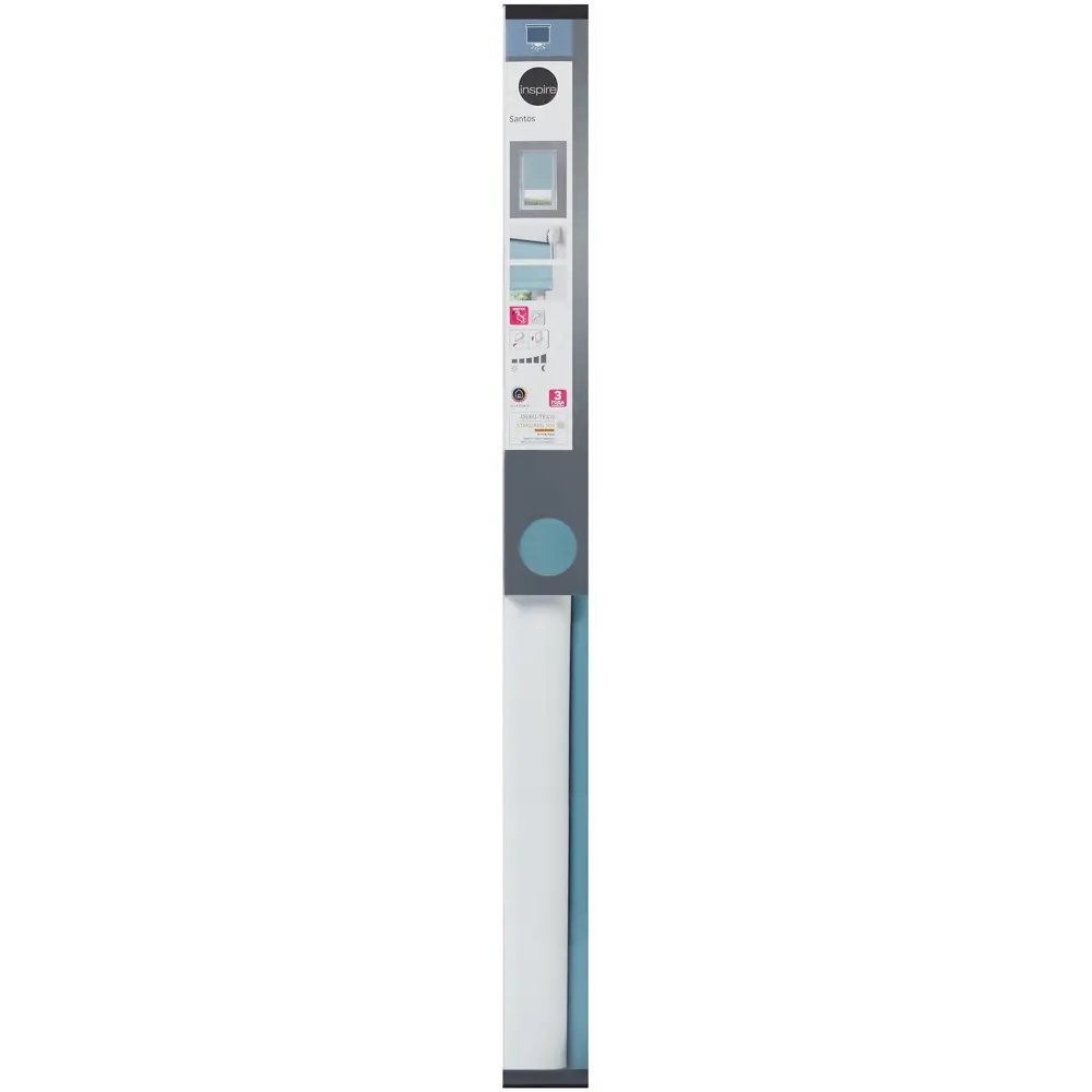 Штора рулонная блэкаут Inspire Santos 70x160 см бирюзовая Celadon 2 82668351 STLM-2116325 - Вид №5