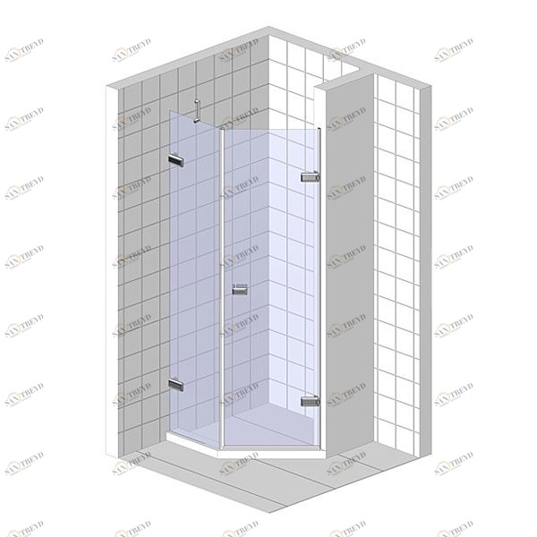 Душевая дверь в нишу 160x200 GK-862BG135 стекло прозрачное 6 мм GUTEWETTER TREND DOOR 160X200GK862BG135