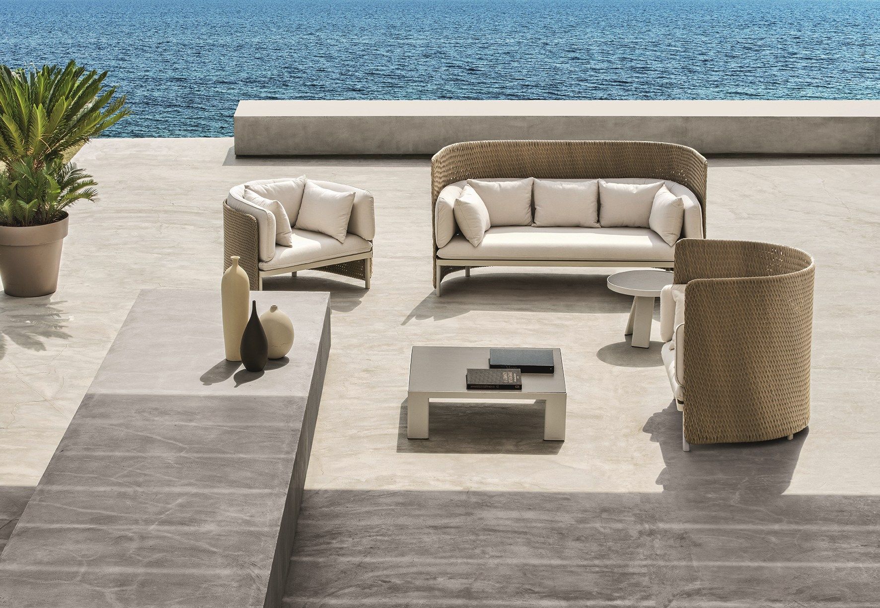 3-местный садовый диван с высокой спинкой Ethimo Esedra ARCH-00042722 - Вид №4