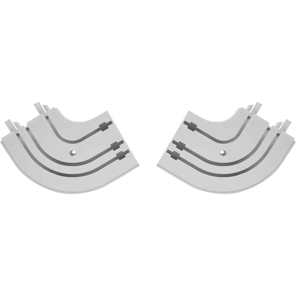 Соединитель поворотный для шины трехрядный Domlegrand пластик цвет белый 2 шт STLM-2033359 - Вид №1