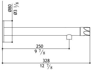 MGS Смеситель для умывальника из нержавеющей стали настенный Penta sun-id-1442125 - Вид №2