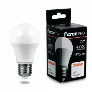 Лампа светодиодная Feron.PRO "Шар" E27 11W 2700K OSRAM LED LB-1011 38029 FERON  00-3956707 Матовый