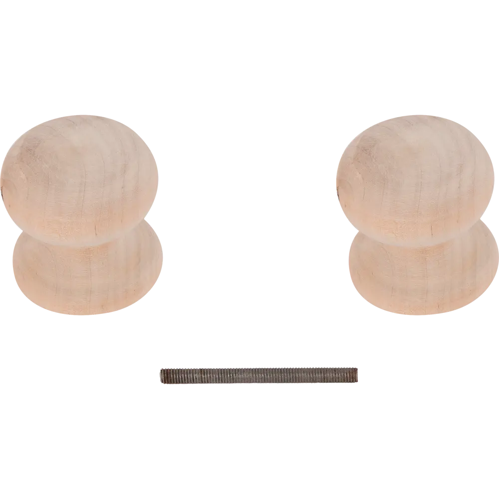 Ручка-кнопка банная деревянная без покрытия Santreyd STLM-2027121 - Вид №2