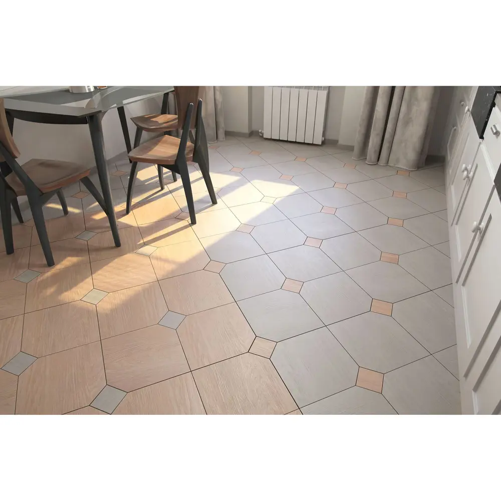 Вставка «Каштан» 10х10 см цвет светлый Kerama Marazzi STLM-2031170 - Вид №3