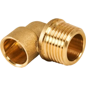 Угол переходной Hailiang ø1/2"x15 мм наружная резьба медь