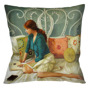 524484997 Арт-подушка «Роман с книгой» Object Desire