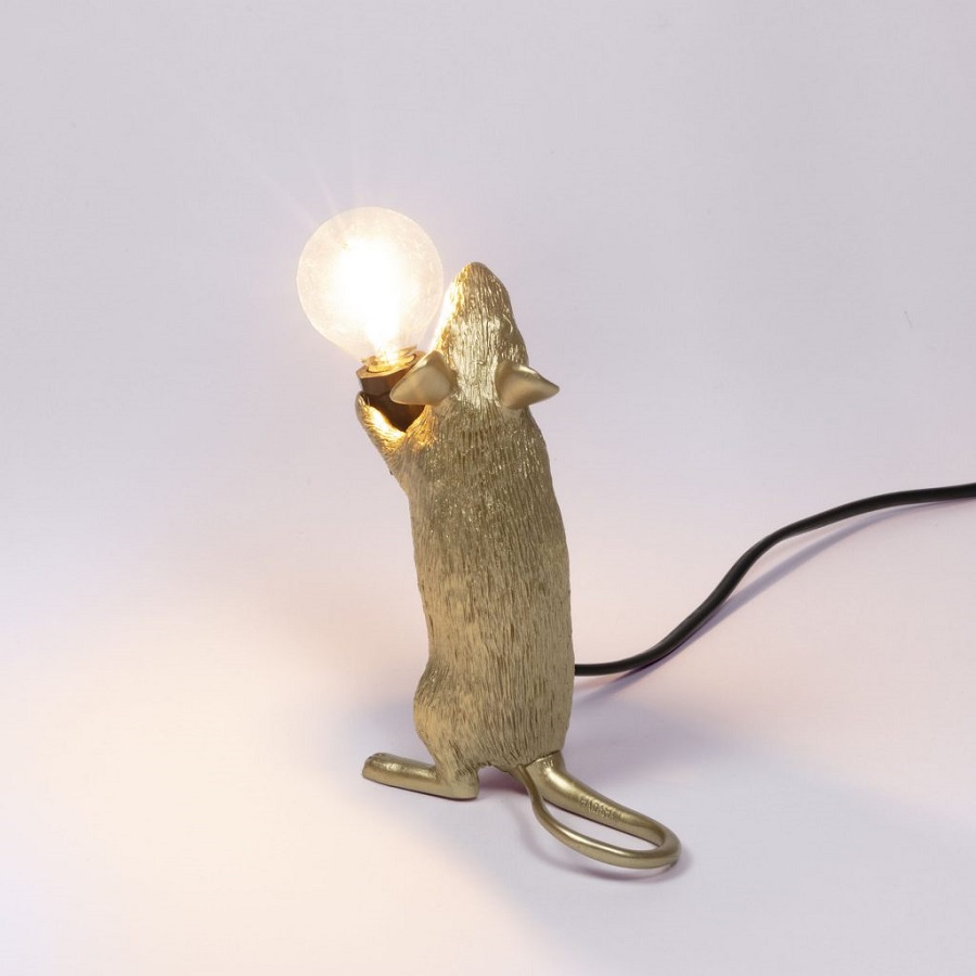 Светильник настольный Mouse Lamp Step, золотой Seletti 14948GLD - Вид №3