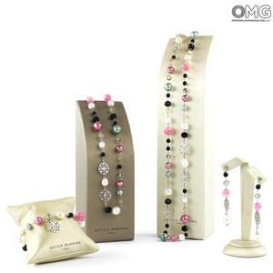 3827 ORIGINALMURANOGLASS Набор украшений Ирис - Коллекция Antica Murrina - муранское стекло OMG  см