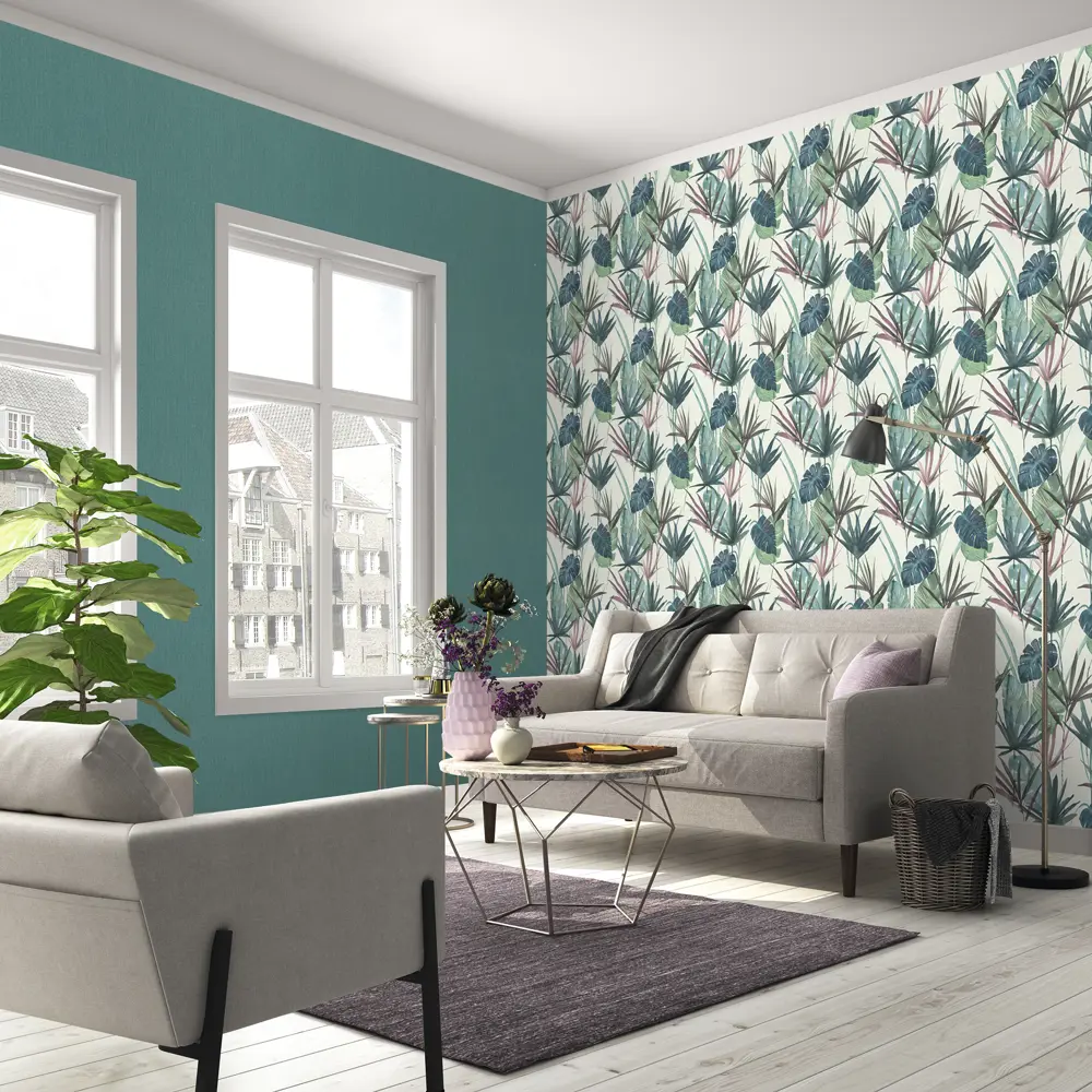 Обои флизелиновые Rasch Barbara зелёные 1.06 м 806625 Barbara home collection xl STLM-2038625 - Вид №3