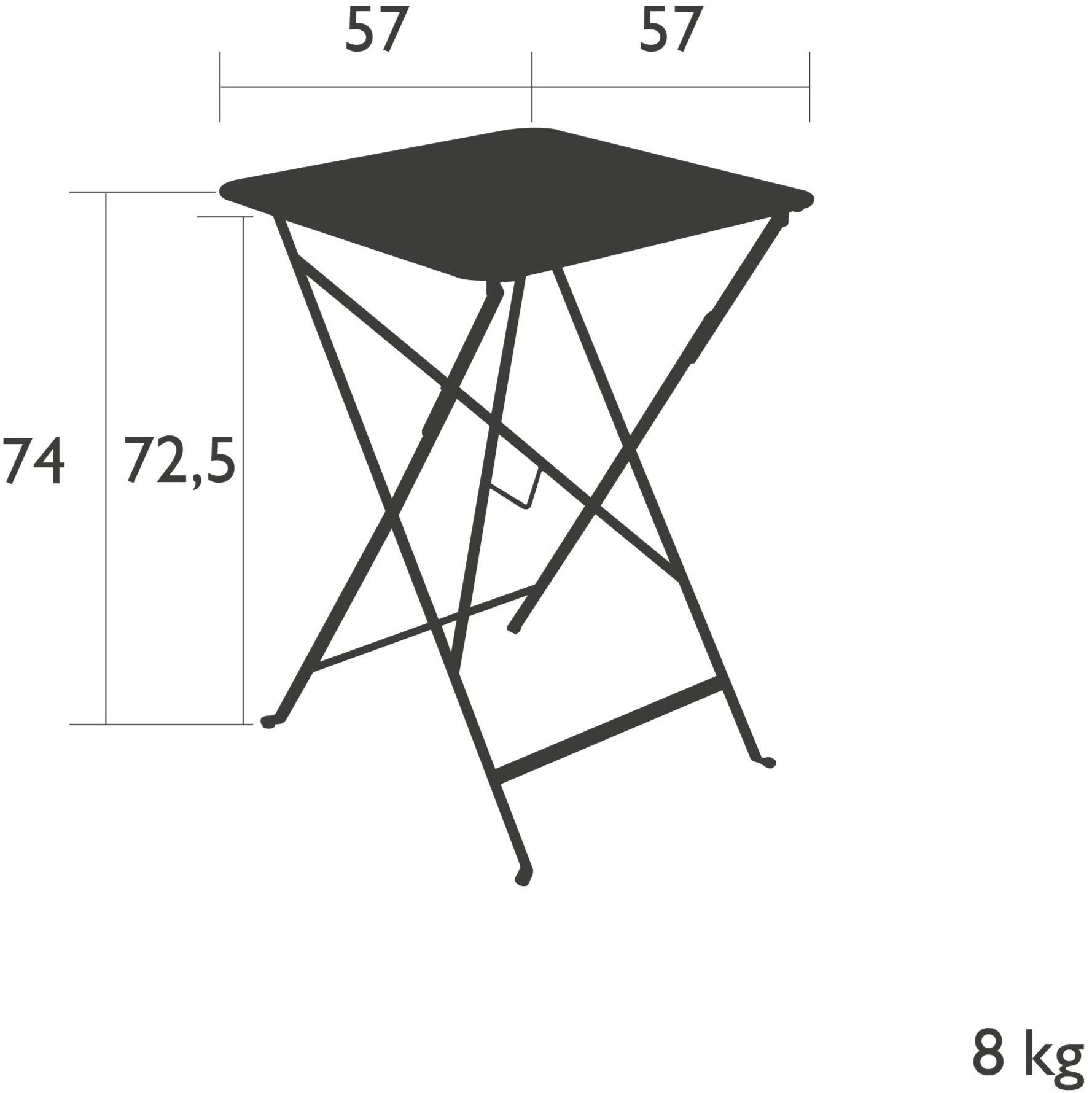 Fermob Складной квадратный садовый стол из стали Bistro+ 0211 - 0212 - Вид №2