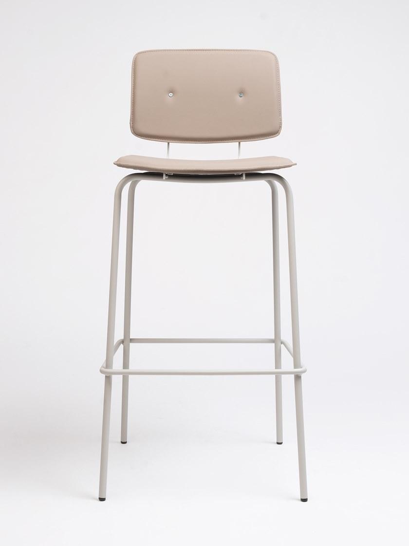 ONDARRETA Высокий барный стул из кожи со спинкой Don sun-id-1442543 - Вид №2