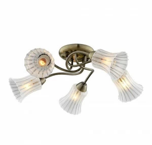 Потолочная люстра IDLamp Nanzen 245/5PF-Oldbronze IDLAMP NANZEN 182569 Белый