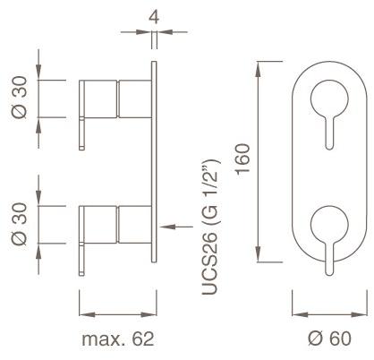 Ceadesign Душевая группа с термостатом и переключателем Innovo Inv 79 - Вид №1