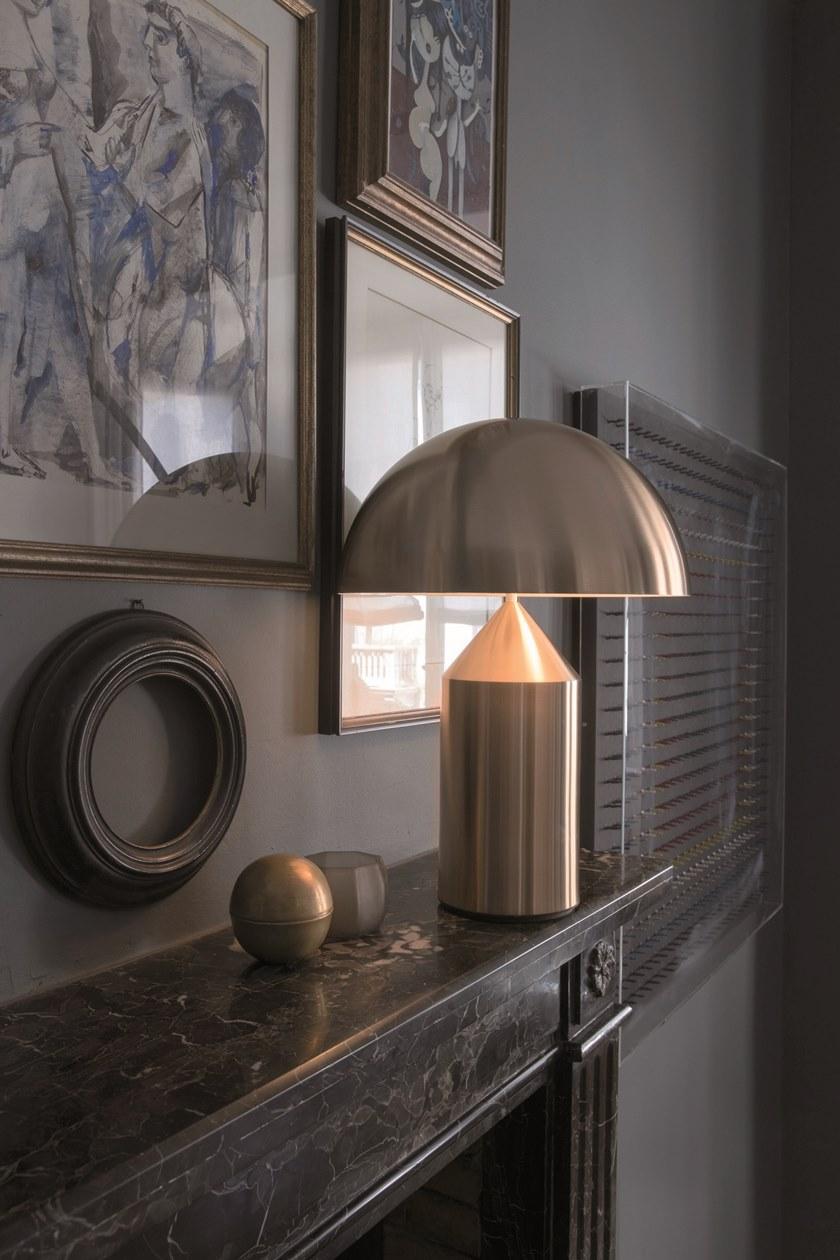 Oluce Настольная лампа прямого света из золотистого металла Atollo sun-id-1511007 - Вид №1