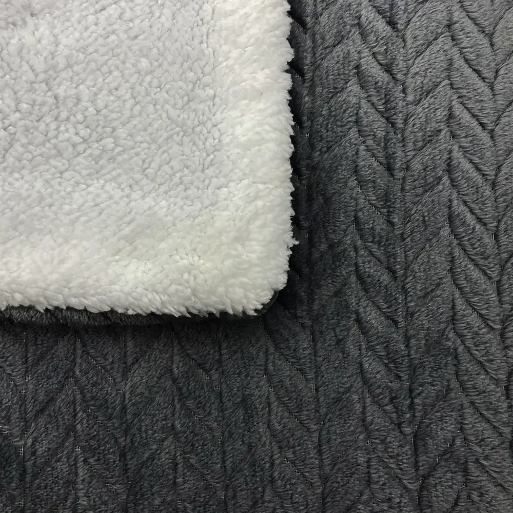 Плед "Ромено" 180x200 см микрофибра цвет темно-серый Ardenza STLM-2033467 - Вид №2