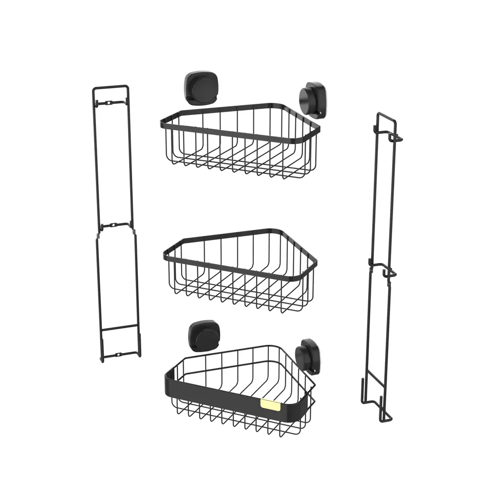 Полка для душа Iddis Soul LM003WC3Bi44 угловая 3 яруса цвет черный STLM-2172895 - Вид №1