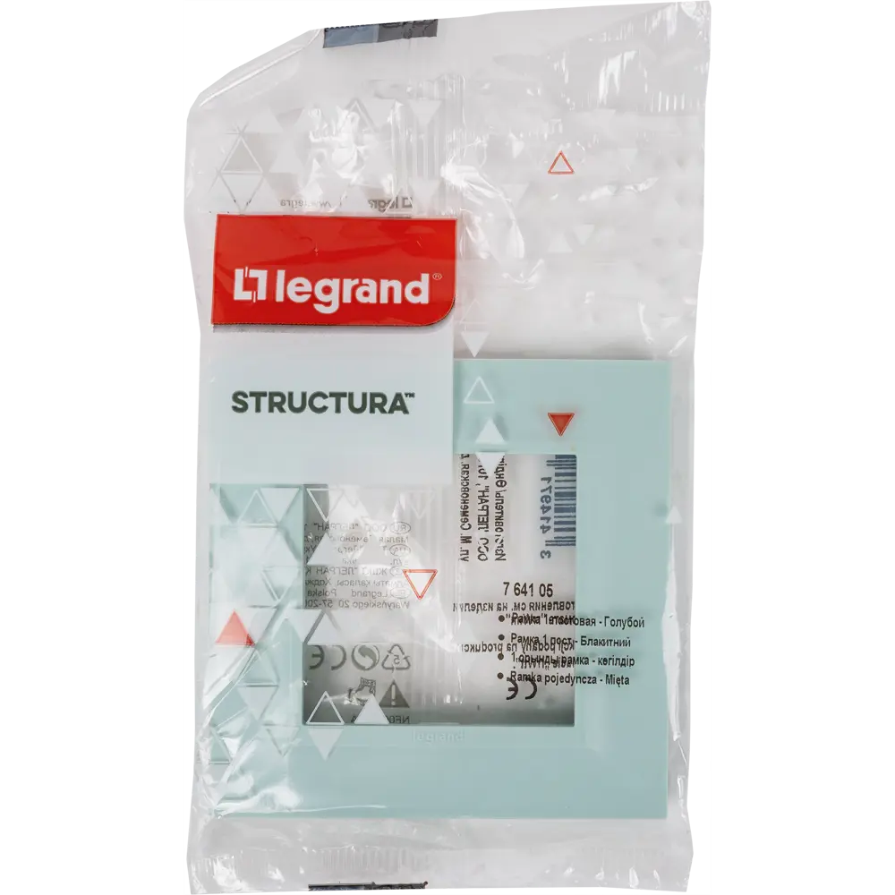 Рамка для розеток и выключателей Legrand Structura 1 пост цвет голубой STLM-2189549 - Вид №4