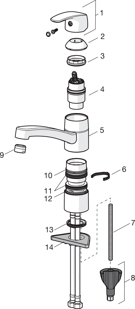 Oras 1022S Смеситель для кухни 1022S Safira Хром  - Вид №4