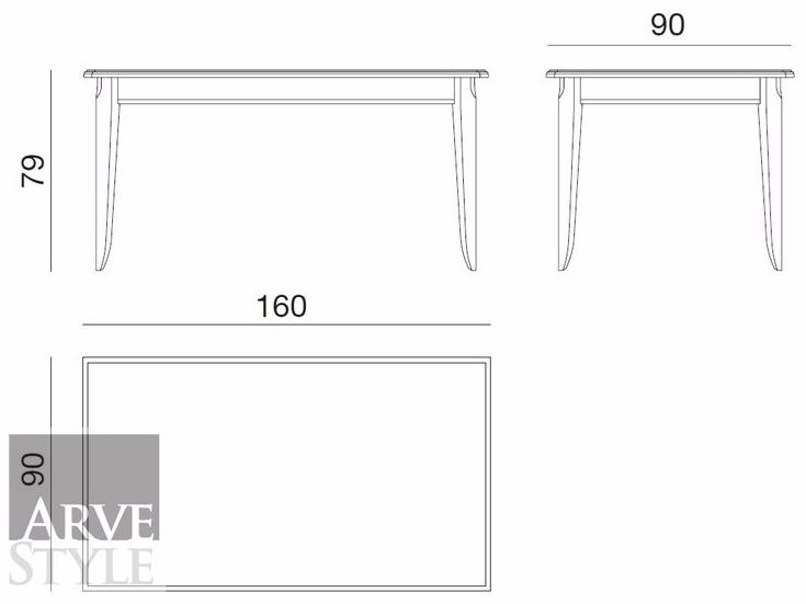 Arvestyle Стол из лакированного массива дерева Capri Sl-0354 - Вид №1