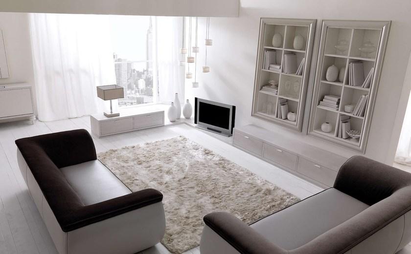 CorteZari 3-х местный кожаный диван Zoe silver 652 - Вид №1