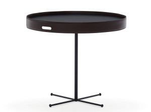 Круглый кожаный журнальный столик