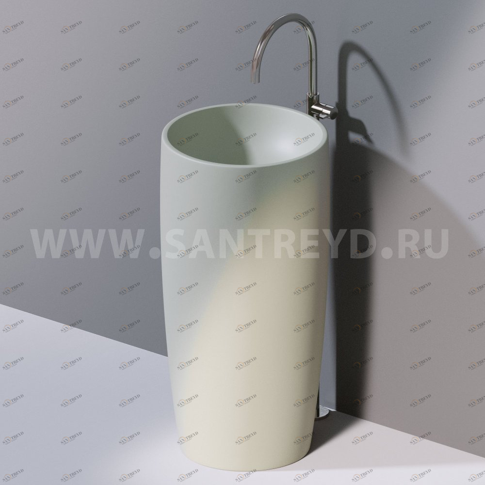 L103T0R0VT.130 Напольная раковина стоящая круглая A. e T. Italia PILLAR AeT ITALIA