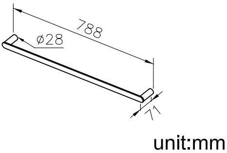 JUSTIME Вешалка для полотенец из хромированной латуни Charming 6922-13-80cp - Вид №1
