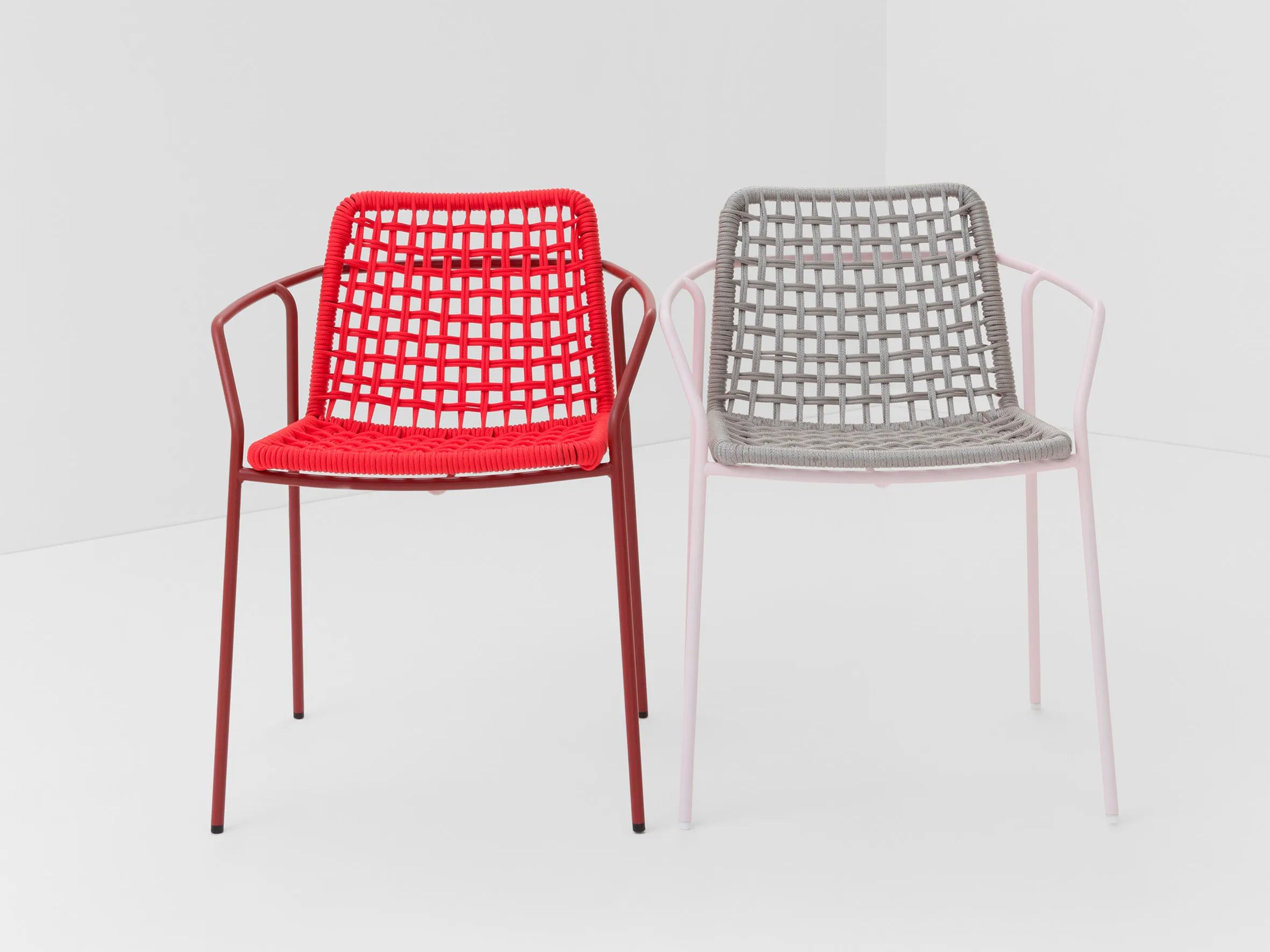 Стул со стальными подлокотниками и морской веревкой Billiani Sey ARCH-00049637 - Вид №3