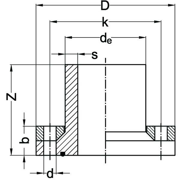 SANIT 121050020040 Sonderflanschverbindung, ПЭ 100, длинный, СДР 17  - Вид №1