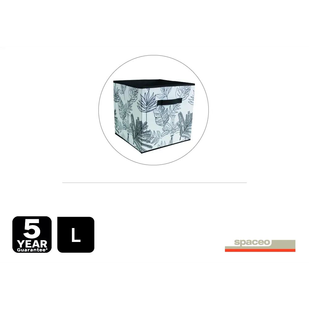 Короб Spaceo Kub 31x31x31 см 27.44 л полиэстер цвет черно-белый STLM-2161042 - Вид №3