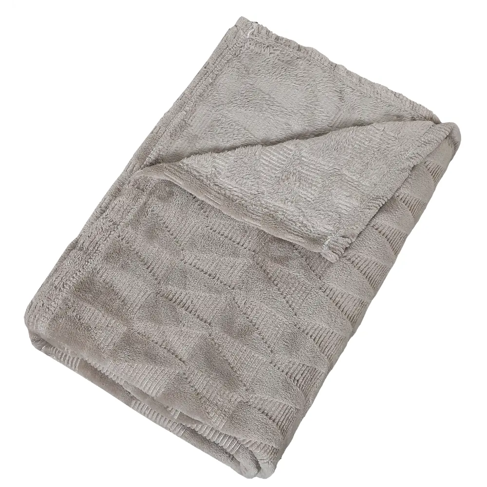 Плед Triangel 180х200 см велсофт цвет капучино Santreyd STLM-2137984 - Вид №2