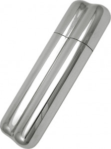 94477 Ari D. Norman Пенал для двух сигар (гладкий) Серебро 925