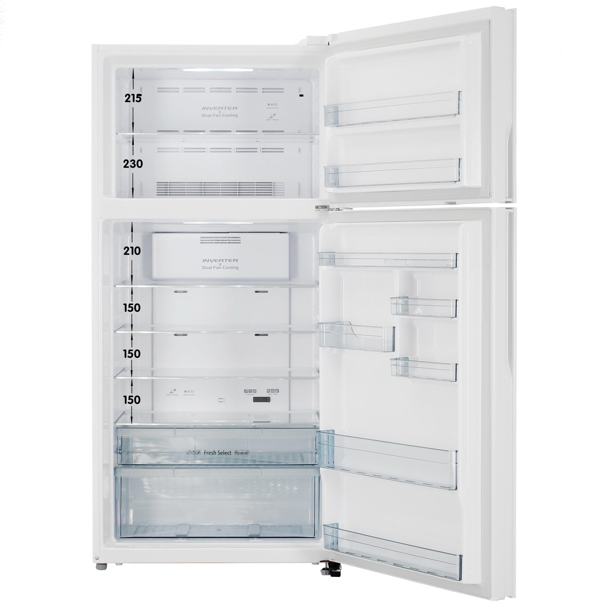 9087367 Холодильник с морозильником   Hitachi R-V660PUC7-1 TWH белый STDN-0147033 - Вид №1