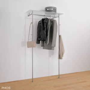 GL2G-800 Шкаф для прихожей со стеклянной полкой PHOS