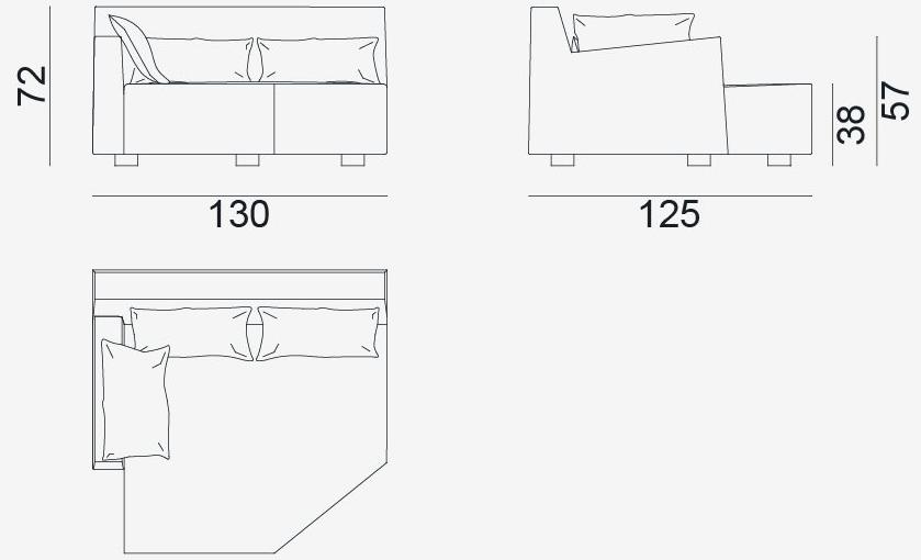 Gervasoni Модульный тканевый диван с шезлонгом More sun-id-1508981 - Вид №8