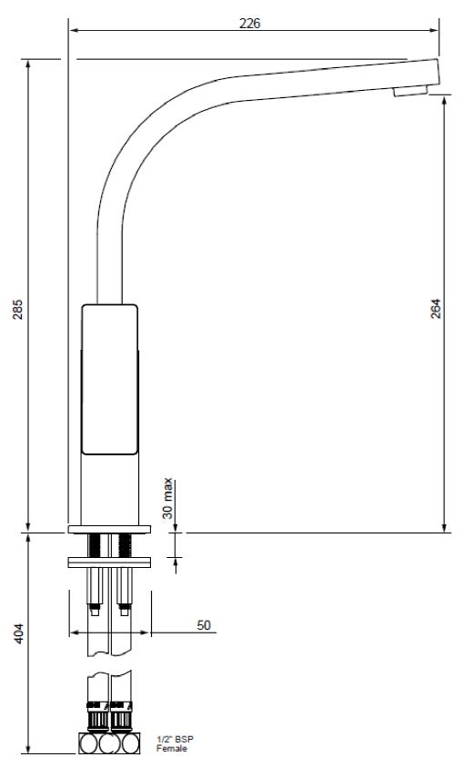 BLKCP Смеситель для раковины Blaze Methven Хром - Вид №1