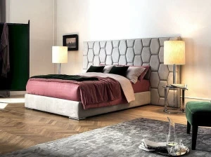 Chaarme Letti Кровать-контейнер из экокожи с обитым изголовьем