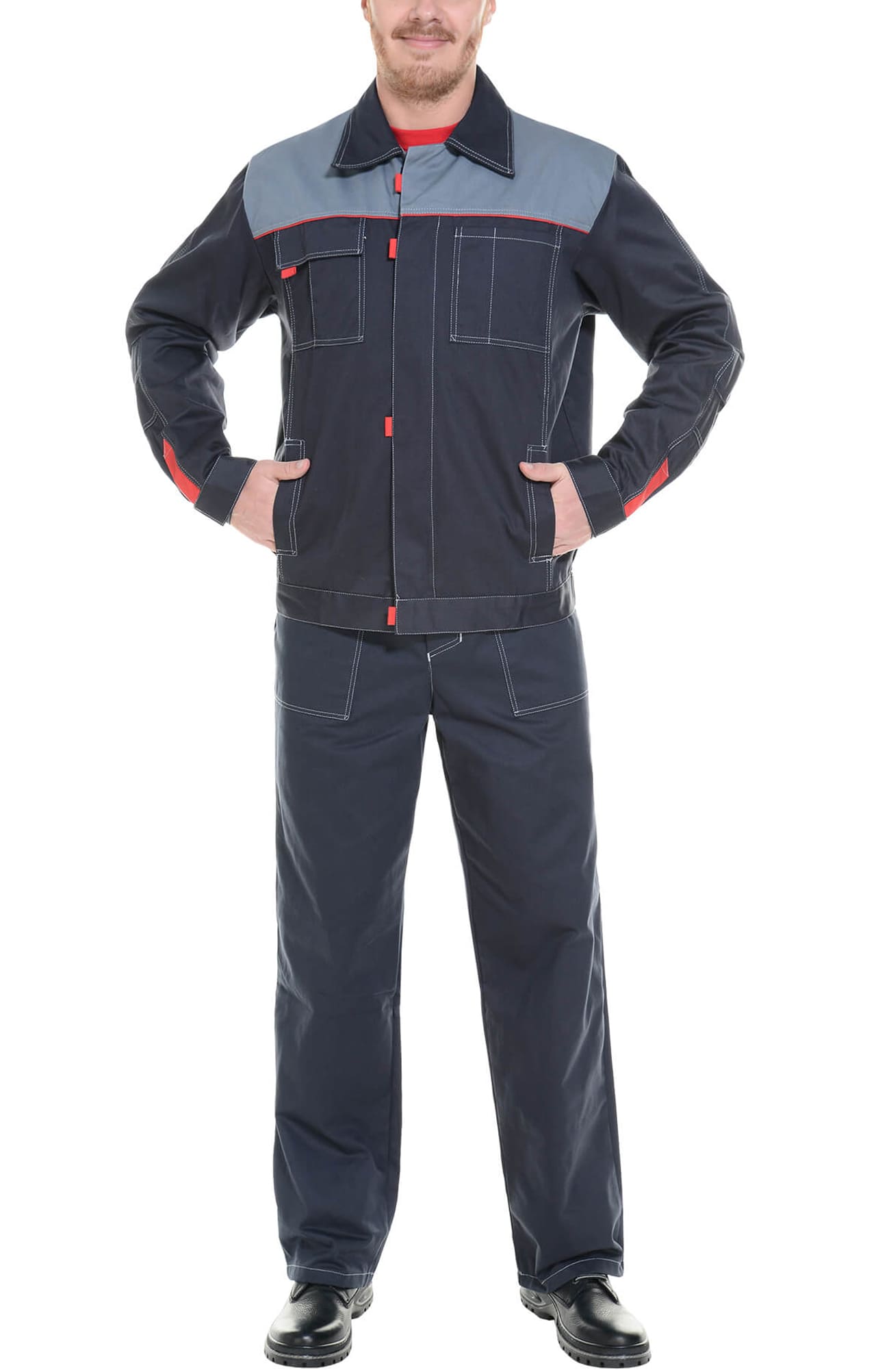 69264 Костюм "Профи" темно-серый  Летняя спецодежда  размер 52-54/182-188  - Вид №19