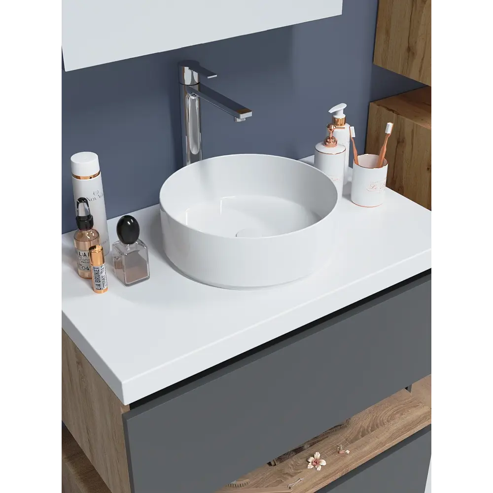 Раковина Slim White GL накладная на столешницу 34.6 см Santreyd STLM-2123730 - Вид №2