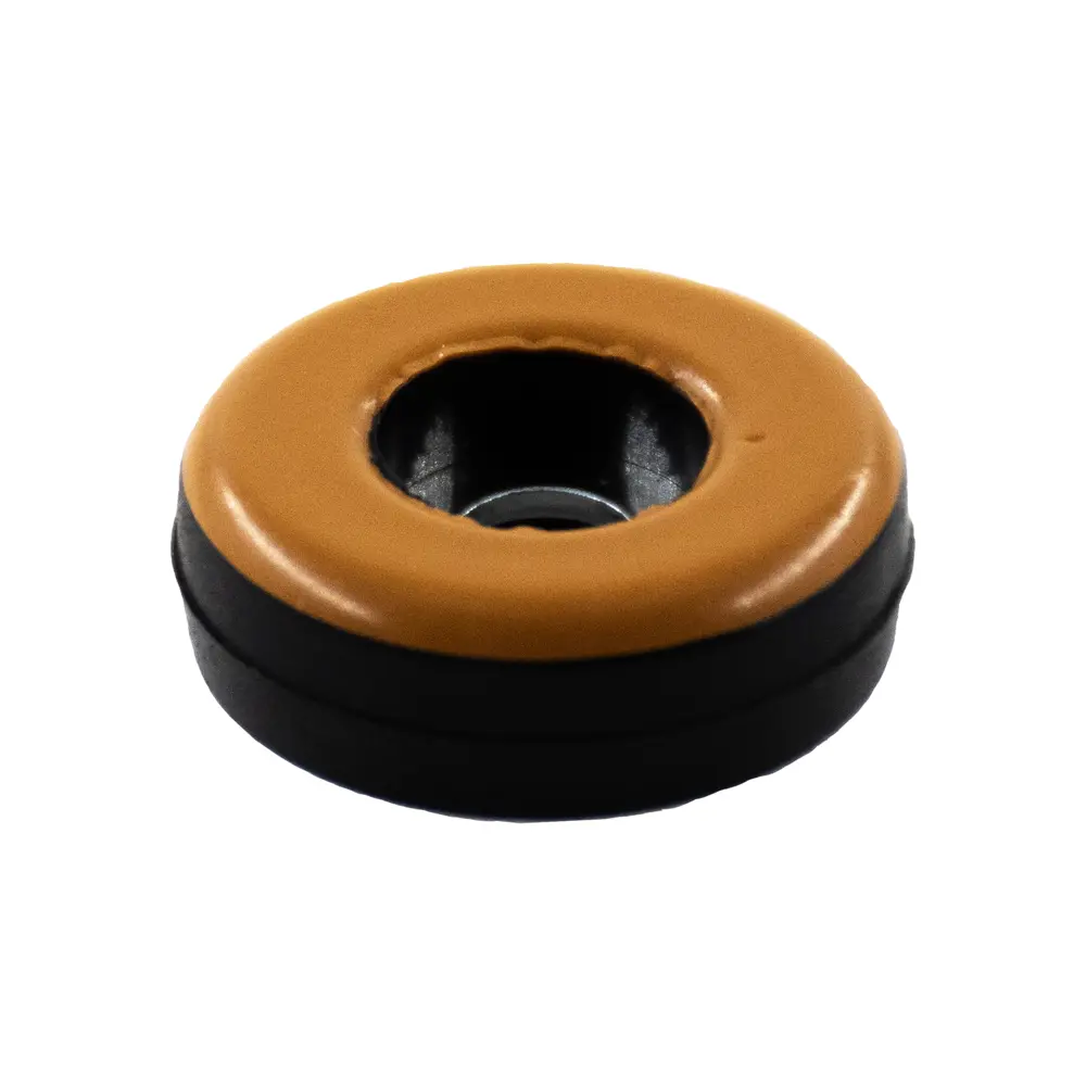 Накладки на мебельные ножки на саморезах ⌀22 мм круглые ПТФЭ коричневые 4 шт DILWIS STLM-2151316 - Вид №3