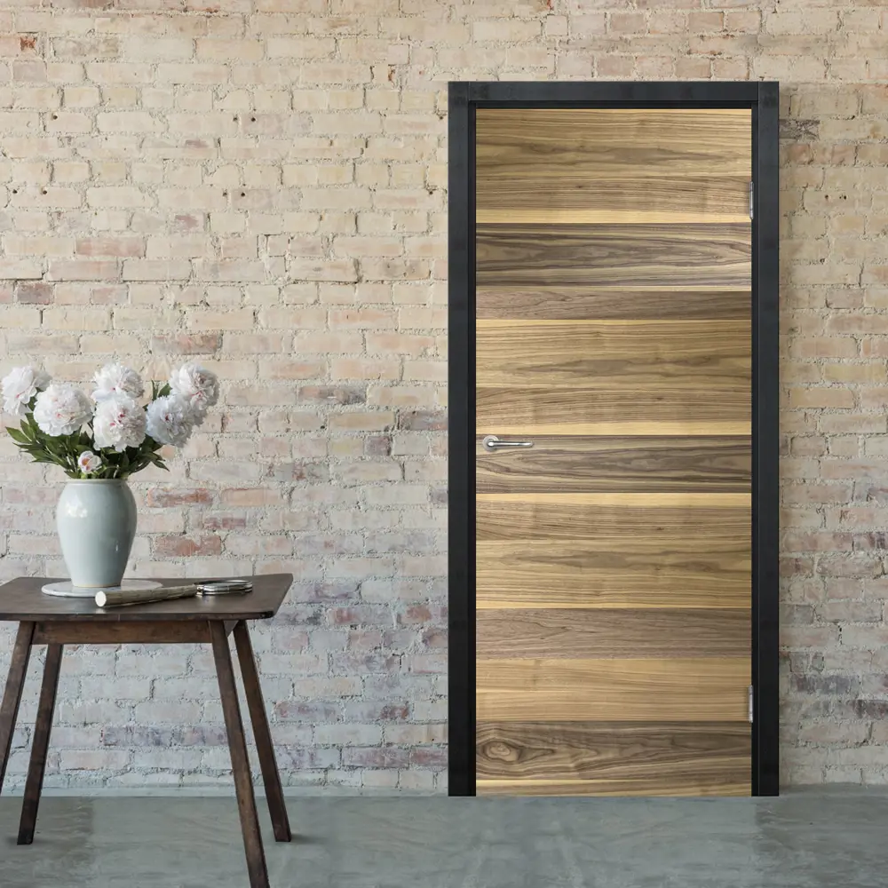 Дверь межкомнатная глухая Loft 70x200 см шпон цвет американский орех с замком и петлями 85325428 STLM-2120378 МАРИО РИОЛИ  - Вид №4