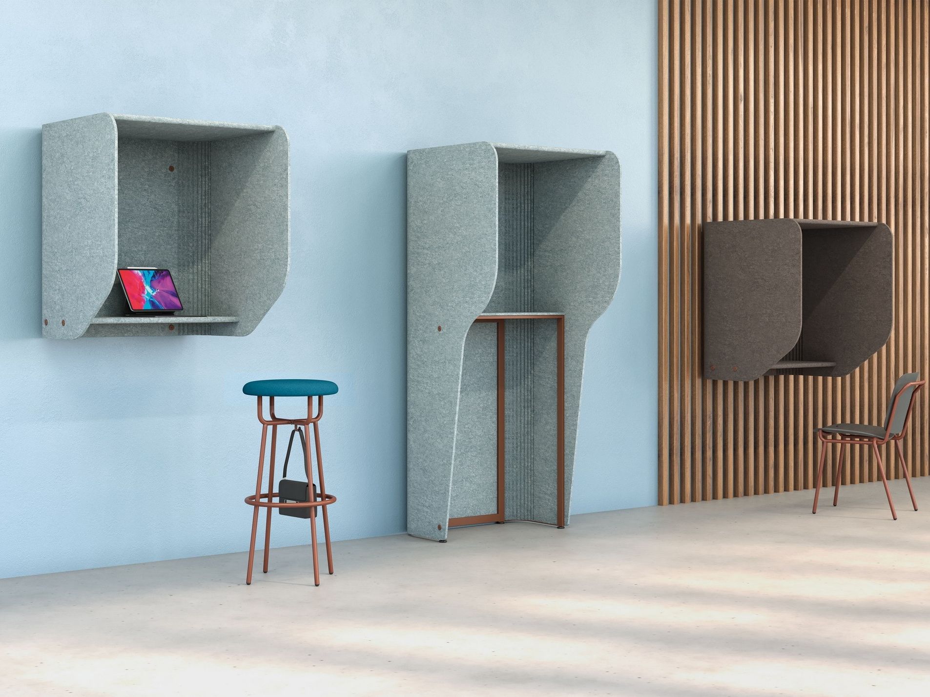 Телефонная будка с одной стеной Manade войлок ARCH-00072491 - Вид №1