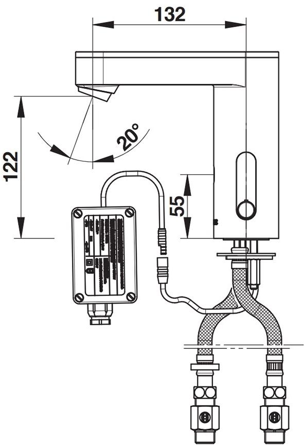 Бесконтактный смеситель Presto SO'O 56210 для раковины 56210.0 - Вид №1