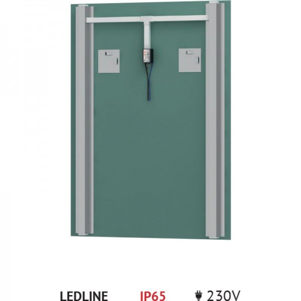 Зеркало с 2-мя встроенными LED-светильниками 10,5 W (90х75 cm) EVOFORM LEDLINE BY 2118 sun-id-561487 - Вид №1