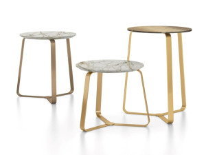 Круглый мраморный журнальный столик